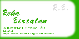 reka birtalan business card