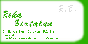 reka birtalan business card